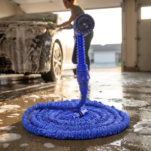 Blue ABS Plastic Magic Tube Garden Hose 3x Length Spray Attachment Bottle Factory CNS Standard