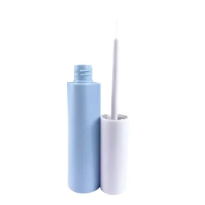 Blue Empty Eyeliner Bottle with Plastic Cap for Cosmetics Lash Growth Liquid Tube with Brush