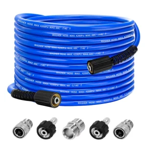 Blue High pressure Car Washing Machine Hose with Accessories Suitable for Cleaning Machine Sewer Dredging