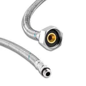 Blue Stainless Steel Flexible Toilet Hoses Pipe Connector for Inlet Hose Water Pipe Hot and Cold Tap Water Explosion proof Water