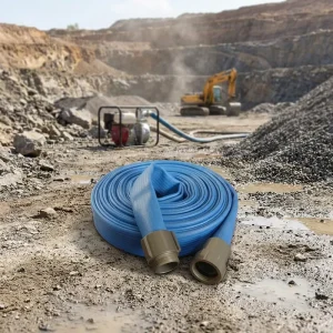 Blue Synthetic Rubber PVC Lightweight Durable Portable Fire Hose for Class A/B Fires and Airport Protection 1-3 Inch