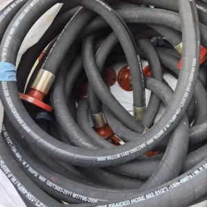 Braided Cord Reinforced Multi-purpose Water Oil Hose Smooth Surface EPDM/NBR Rubber Fuel Resistant Industrial Hose Cutting