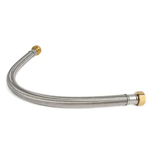 Braided Water Supply Connector Hose with Brass Push Fit Fittings for Kitchen and Bathroom Plumbing
