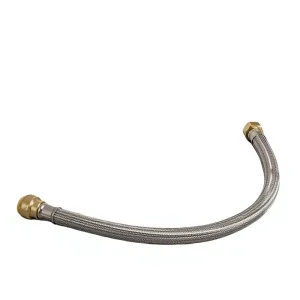 Braided Water Supply Connector Hose with Brass Push Fit Fittings for Kitchen and Bathroom Plumbing