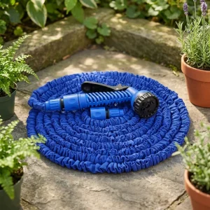 CNS Standard Retractable High Powered Garden Hose Reel with Telescopic Rubber Hose for Car Wash and Multi Purpose Garden Use