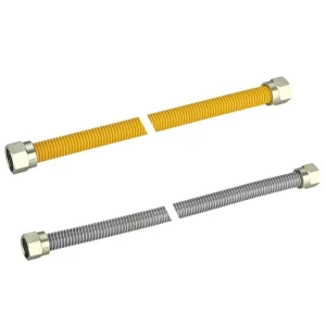 CSA Approved KLOE Brand Stainless Steel Corrugated Hose for Kitchen Use with 5 Year Warranty Modern Design