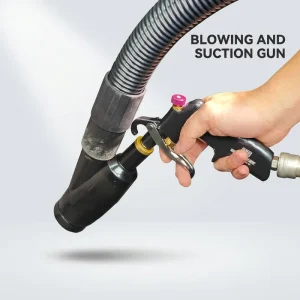 Car Interior Blowing and Suction Gun SW T007 Pneumatic 2 in 1 Air Duster and Vacuum Tool for Air Hose Reel