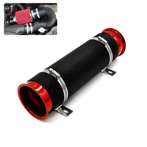 Car Modified Air Conditioning Intake Telescopic Pipe 76mm Universal Intake Tail Flow Exhaust Hose