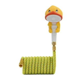 Cartoon Design Latex Spray Nozzle Expandable Water Hose Set 10 Spray Patterns Children Portable Hose for Outdoor Bathing Fun