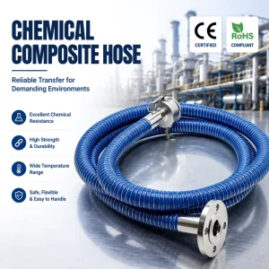 Chemical Solvent Composite Hose Corrosion-resistant Delivery Pipe Flange Connection Customizable Length