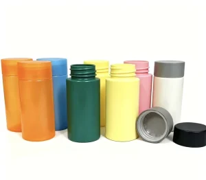Child Safe Plastic PET Tube PET Jar Packaging Wide Mouth 43*80mm 40*116mm Customized CR PET Tubes