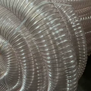 China Manufacturer Pu Copper Plated Corrugated Pipe Polyurethane Steel Wire Hose PU Steel Wire Hose