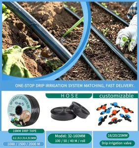 Cintas De Riego16mm Drip Irrigation Tape Flat Emitters Dripper Crop Irrigation Tapes Drip Tape for Agriculture 16 mm