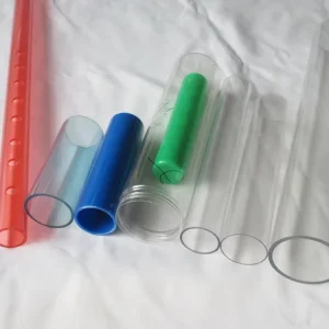 Tube and Hanging Cap Clear Hard Plastic Tube