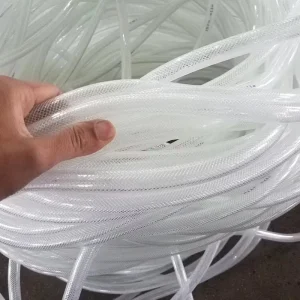 Clear Nylon Braided PVC Hose PVC Transparent Hose Non toxic Plastic Fiber Reinforced Tube