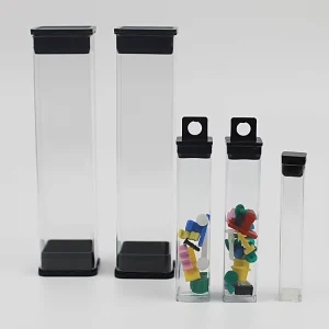 Clear PET Plastic Tubes Square Tube Transparent Plastic Tube Packaging