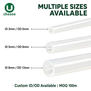Clear Silicone Tubing Custom ID OD Flexible Food Grade Silicone Hose 3×5 5×8 8x12mm Peristaltic Pump Liquid Transfer Water Fiber