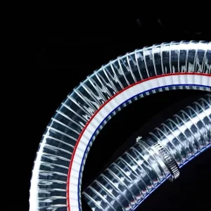 Clear Steel Wire PVC Drain Pumping Hose 1” 2” 2.5” Spring Suction Hose Flexible High Pressure 100m Length