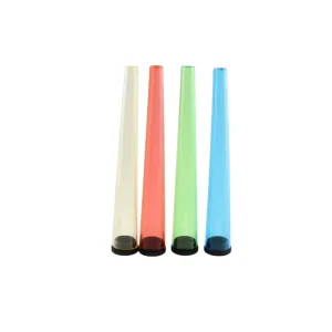 Clear Transparent 120mm Roll Cones Tubes Bulk Waterproof Sealing Container Plastic Tubes with Lids
