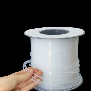 Clear Virgin PTFE Hose & Tubing Food & Medical Grade Flexible Cutting Service 0.2-3mm Thickness