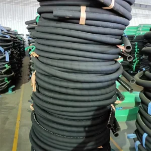 Cloth reinforced Black Rubber Hose Model 005 Industrial Chemical Use Low pressure Corded Wear resistant Corrosion resistant