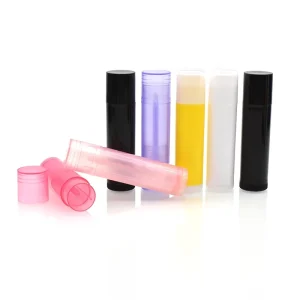 Colored Twist up Plastic Lipstick Tube 5g Empty Plastic Deodorant Container for Sunscreen Cream