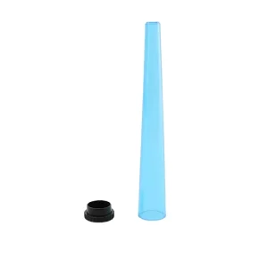 Colorful Transparent Conical Plastic Tube King Size 120MM Smell Proof Screen Printing Customizable Color