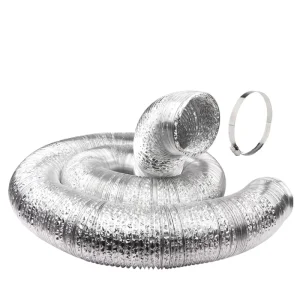 Commercial Korean Bbq Exhaust Smoke Fan Pipe Use Aluminum Foil Hose for Restaurant Upper Lower Air Outlet Charcoal Grill