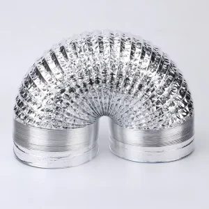 Cooker Hood Part Flexible Aluminum Foil Pipe Kitchen Range Hood Exhaust Duct 1500*15mm Flexible Venting Hose Air Duct