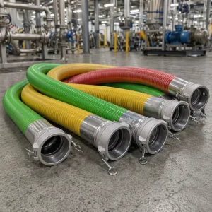 Corrosion Resistant Blue PTFE Lined Composite Hose for Chemical Transfer Explosion proof Cutting Service Industrial Use