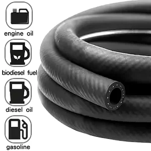 Corrosion Resistant Wrapped Cover Temperature -20-+80 Degree Rubber Oil Hose