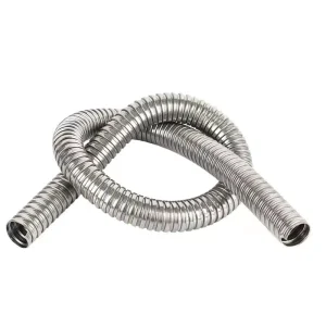 Corrugated Flexible Metal Hoses Pipe with Fittings Stainless 304 Steel Corrugated Flexible Metal Tube Hose Pipe