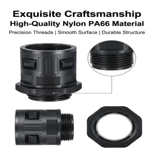 Corrugated Plastic Pipe Quick Gland Accessories Flame Retardant Lock Mother Nylon Threading Hose Cable Glands