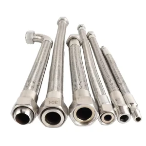 Corrugated Stainless Steel 304 316 Bellows Hose High Corrosion Resistance Smooth Flexible Braided Metal Multi-Layer Wire Braiding