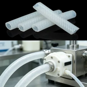 Cosmetics Non toxic Transfer Transparent 15mm Flexible Milk Beer Braided Silicone Tube Hose