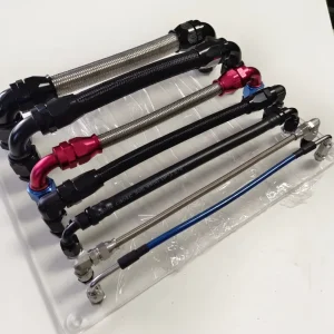 Costom DIY AN3 AN4 AN6 AN8 AN10 AN12 Universal Oil Cooler Line Fuel Hose Series Racing 304 Stainless Steel Braided PTFE Tube E85