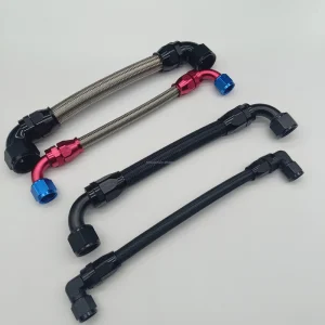 Costom Nylon Stainless Steel Braid Oil Hose Pipe With 0/45/90Degree Swivel Hose Fitting Installed AN6 AN8 AN10 AN12 AN16 AN20