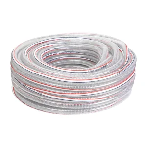 Cross Border 2 Inch Flexible PVC Steel Wire Reinforced Anti Static Transparent Food Grade Hose with Cutting Service