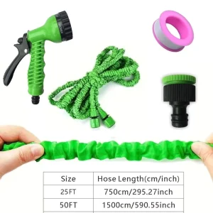 Cross border Magic Telescopic High Pressure Garden Hose Set Water Gun for Car Wash Flower Watering Pet Bath Thermoplastic