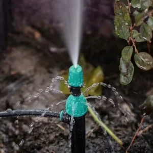 Custom 2 IN 1 Garden Irrigation Accessories Adjustable Flow 1/4″-4/7mm Drop Mist Nozzles 3 Color Sprinklers Durable PP Material