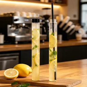 Custom 40mm Narrow-Mouth Clear Plastic Test Tube Bottles for Portioning Travel-Friendly Containers for Personal Care Products