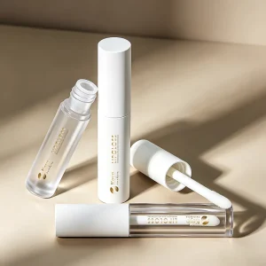 Custom 6ml Clear Frosted White Plastic Empty Tubes for Lip Gloss Cosmetic Packaging Lip Gloss Tube Lip Oil Bottle Container