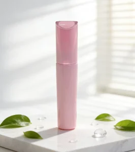Custom 7ml Light Pink Crescent Cap Mascara Eyeliner Cylindrical As Plastic Screw Cap Cosmetic Container OEM Low MOQ