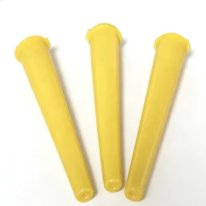 Custom 84mm 98mm 109mm Transparent Colors Plastic Pop Top PCR Conical Child Resistant Tubes Cone Container King Size