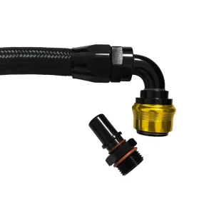 Custom AN6 AN8 AN10 Quick Release Fuel Hose Connector Swivel Nylon Braided Rubber Oil Line Assembly Straight 45 90 Degree