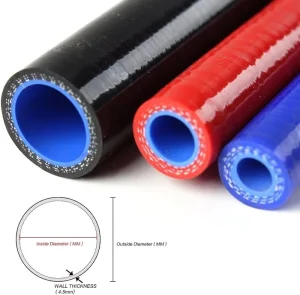 Custom Automotive Flexible Heater Braided Reinforced Pipe Turbo Radiator One Meter Long Straight Silicone Hose