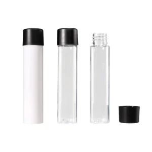 Custom Childproof PET Plastic Tube Rolling Packaging Tubes with Push Down and Turn Cap for Cigar Package