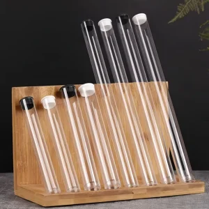 Custom Clear Cylindrical PC Packaging Tubes with End Caps 12mm-30mm Diameter for Gift Display and Storage