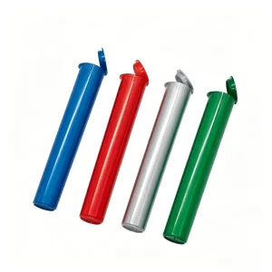 Custom Color 116mm Pop Top Tube Child Resistant Vial Bottles Container Colorful Plastic Tubes