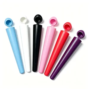 Custom Colored Flip Top Conical Plastic Tube Moisture proof PP Storage Container for Long Shape Goods Packaging